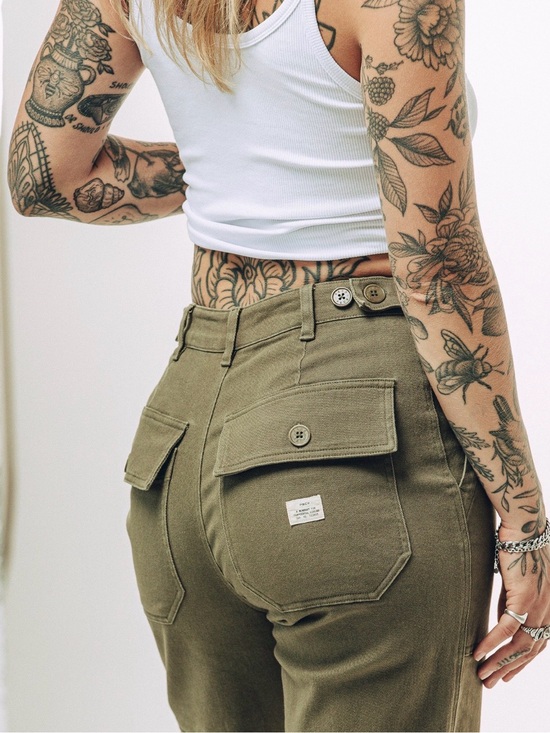 P&Co Pants - P&Co Service Fatigue High-Rise Pants in Olive Green Size 30